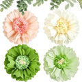 SUNBEAUTY 4 PCS 20" Sage Green Giant Paper Flowers Large Crepe Paper Tissue by SUNBEAUTY