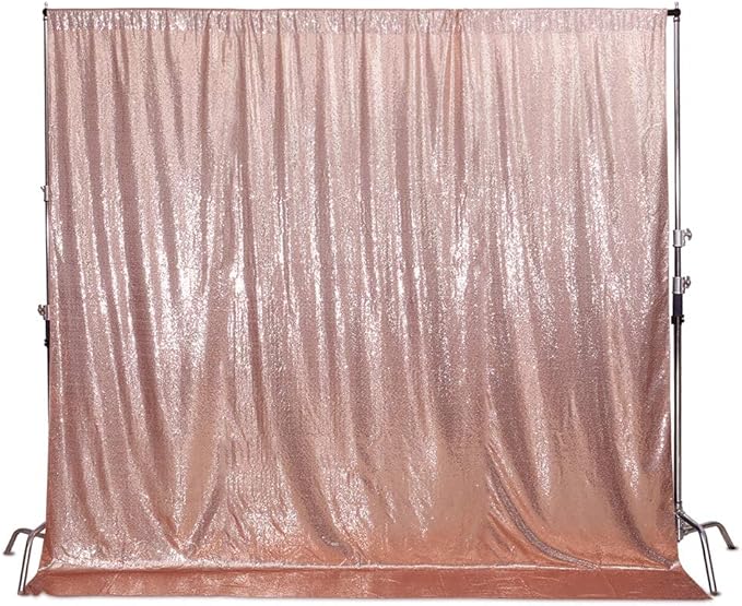 SquarePie Sequin Backdrop Non-Transparent Background Sparkly Curtain by SquarePie