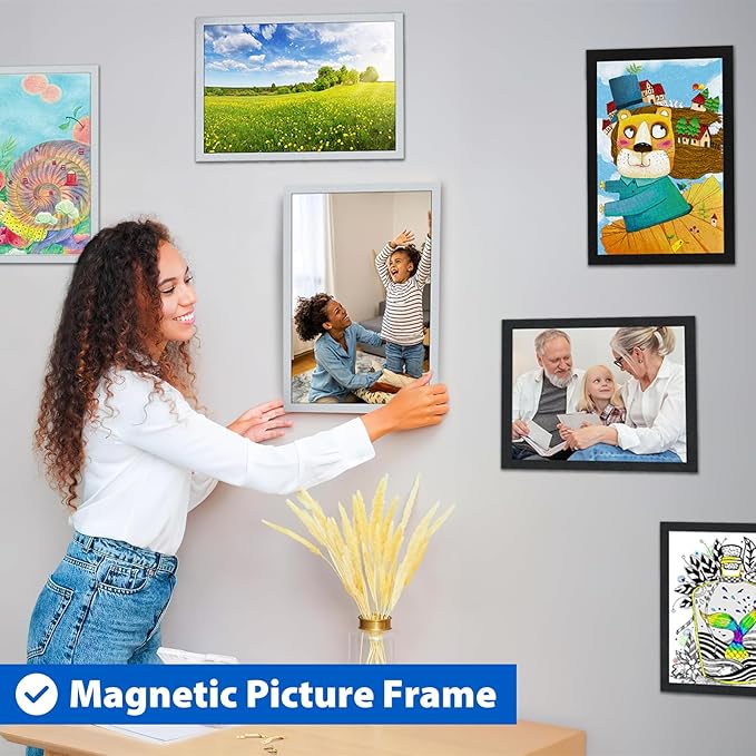 5Packs Magnetic Sign Holder 8.5 x 11, Self Adhesive Display Picture Frame - Image 9