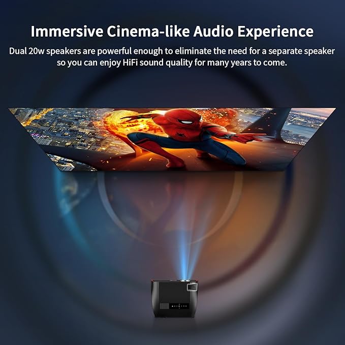 Ultra Bright 1800ANSI Lumens Smart Projector, NFC Casting Wireless, WiFi 6 - Image 6