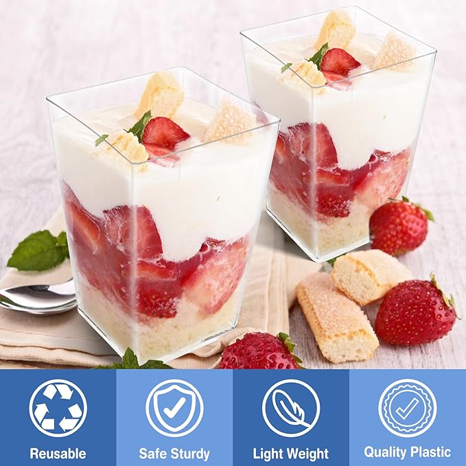 50 Pack 5 oz Plastic Dessert Cups - Image 3