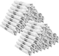 BESTVIP 100 Pack Pre Rolled Silver Plastic Silverware Set, Disposable Wrapped by Bestvip