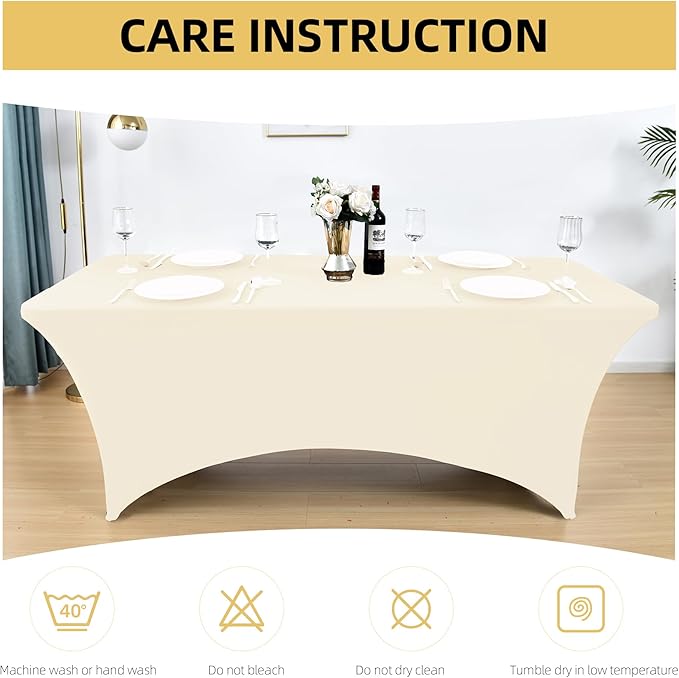 2-Pack 8ft Spandex Table Covers - Image 6