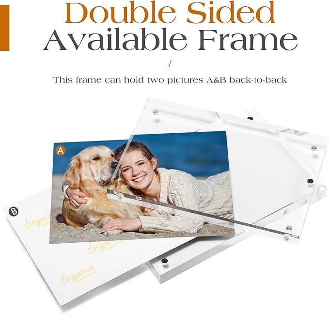TWING 20 PACK 5 x 7 Inch Acrylic Picture Frame, 7 x 5 Acrylic Photo Frame - Image 2