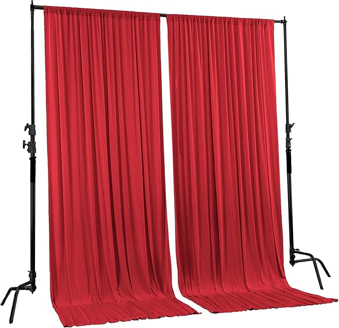 AK TRADING CO. 10 feet x 8 feet IFR Polyester Backdrop Drapes Curtains Panels - Image 2
