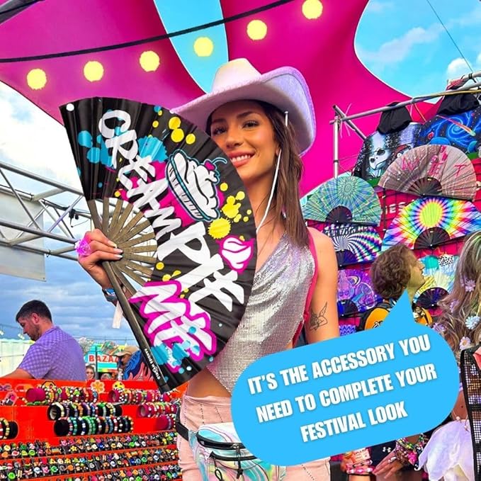 Kandies World Custom Festival Folding Hand Fan - Image 3