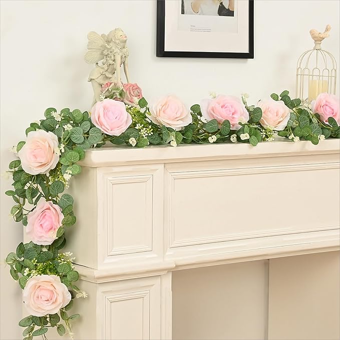 Dolicer 2Pcs 13Ft Artificial Eucalyptus Garlands - Image 7