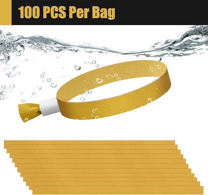 Green-Power America 100 Pcs Cloth Event Wristbands, Event Wristbands, Colored - Image 4