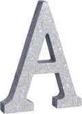 TONIFUL 8 Inch Silver Glitter Letter A Table Centerpiece A-Z Silver Birthday by TONIFUL