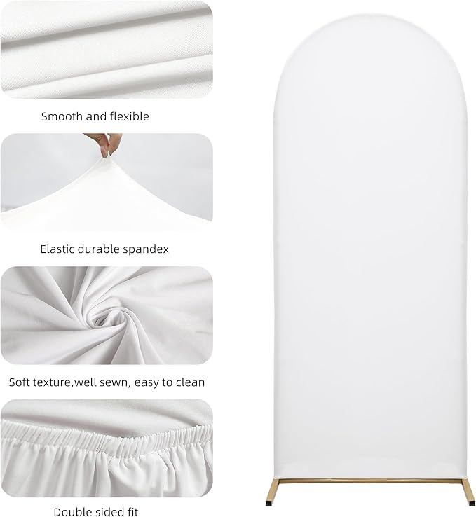 6.6FT Wedding Arch Covers Arch Backdrop Cover Arch Stand Covers Set Arch Cover - Image 5