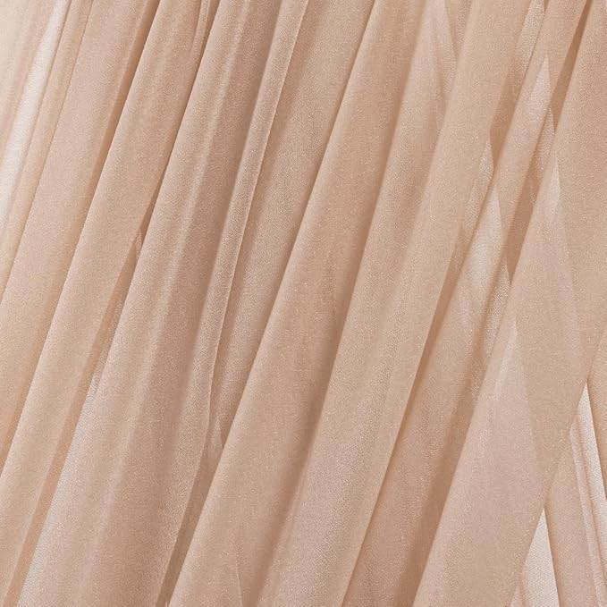 MLMC Nude Wedding Arch Draping Fabric 1 Panel 29" x 20 FT Extra Long Gauze - Image 5