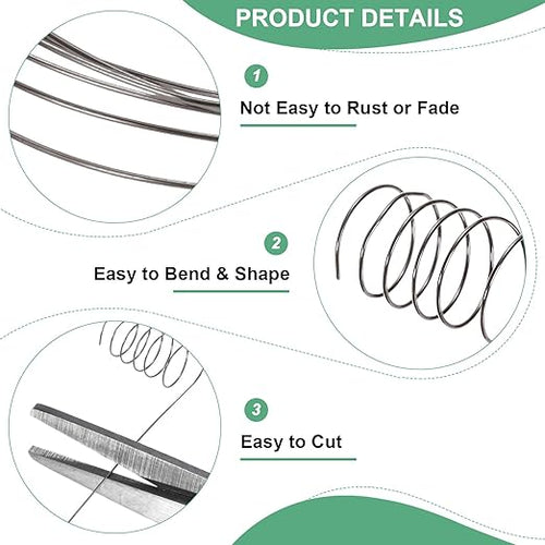 0.5 mm/24 Gauge Copper Wire for Jewelry Making, 20.3FT Copper Beading Craft - Image 2
