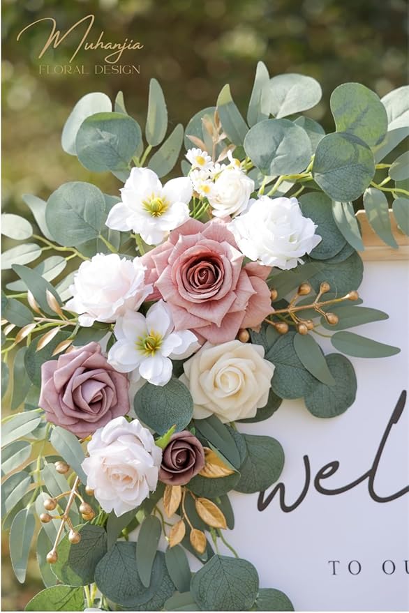 Wedding Sign Faux Flower Swag for Ceremony Party Reception Entrance Floral - Image 7