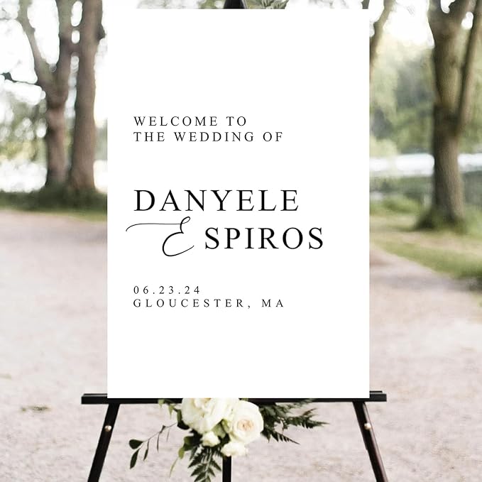 Modern Simple Wedding Welcome Signs, Customized Wedding Welcome Sign, Custom - Image 3