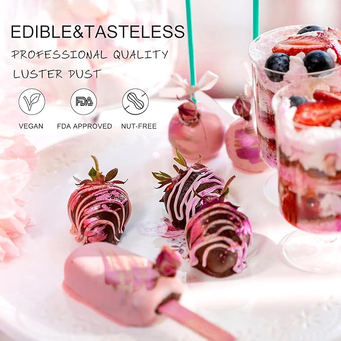 HomeHere Edible Luster Dust Food-Grade Glimmer Powder Glitter - Image 3