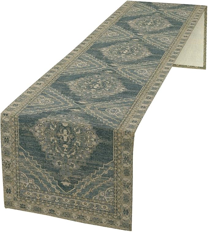 Boho Floral Vintage Table Runner by Unknown