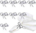 Pack of 6 Napkin Rings Alloy Hollow Out Flower Napkin Holder Dinning Table by BEAVOING