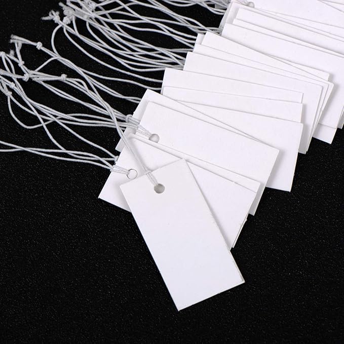 Shappy 300 Pcs 0.8 x 1.58 Inches White Price Display Tags Marking Labels - Image 7