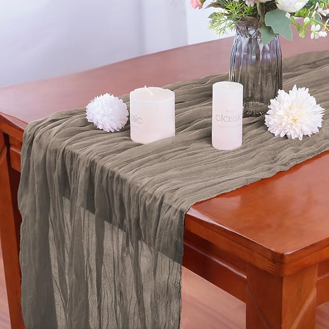16PCS Nude Cheesecloth Table Runner 10FT Table Runner Cheesecloth 35x120Inch - Image 4
