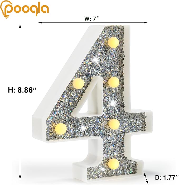 Pooqla Marquee Light up Numbers, Lighted Numbers - Image 6