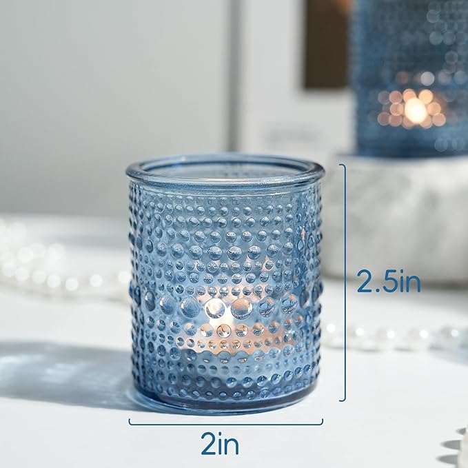 36pcs Blue Votive Candle Holders, Elegant Glass Votive & Tealight Candle Holders - Image 3