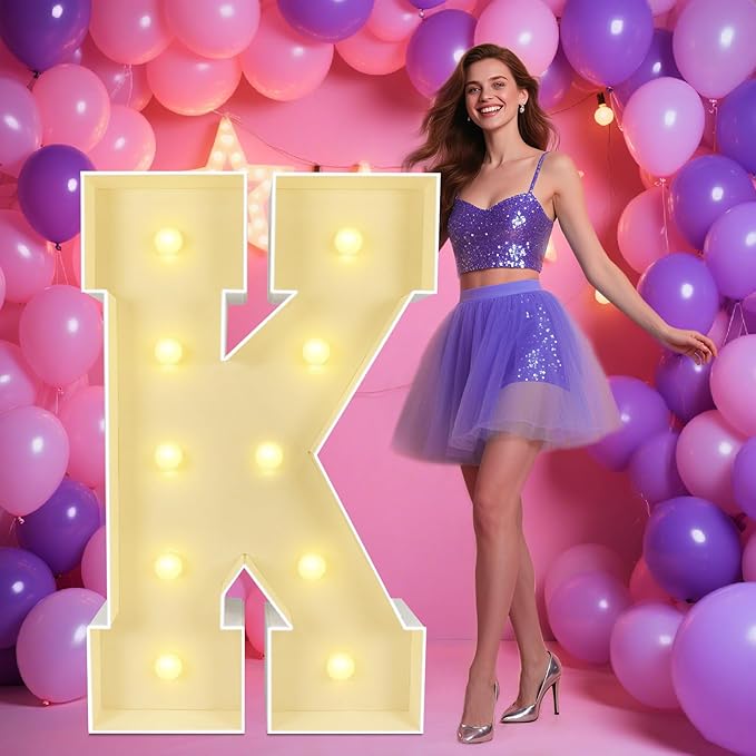 Marquee Light Up Letters: 4FT Large Decorative Signs by Unknown