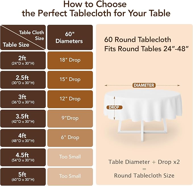 Biscaynebay Round Christmas Tablecloths 60" - Image 3