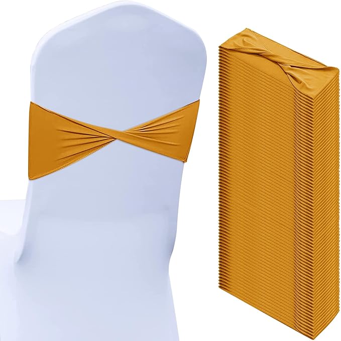 Kinlop 50 Pcs Spandex Chair Sashes Bows Chair BB0C3V65Z6Tands Slider Sashes by Kinlop