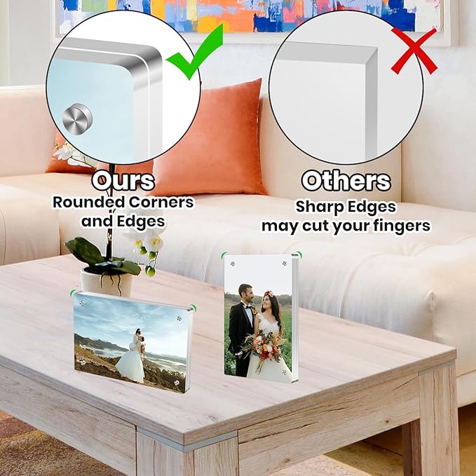 Acrylic Magnetic Photo Frame, 5x7 Inch Double-sided Magnetic Photo Frame - Image 5