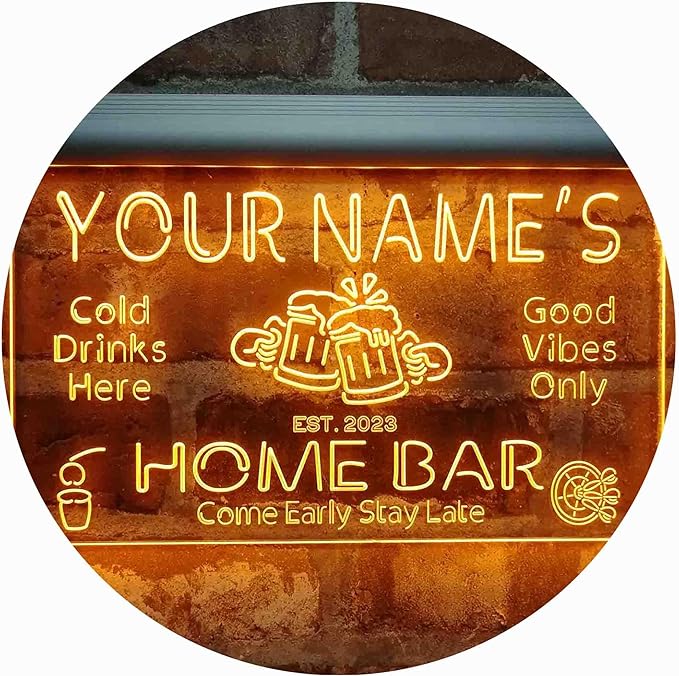 ADVPRO Personalized Your Name Custom Home Bar Beer Established Year Single by ADVPRO