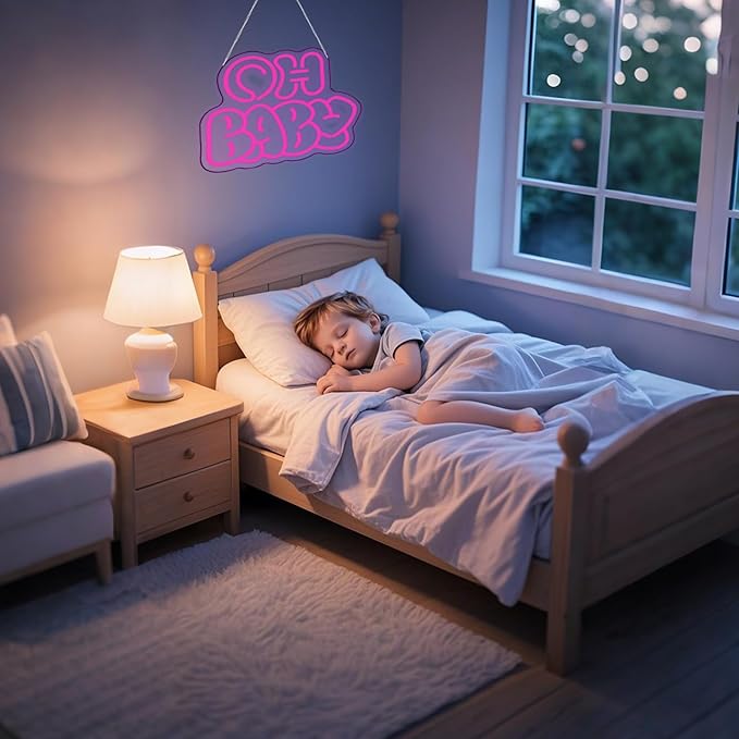 Oh Baby Neon Sign for Wall Decor, Dimmable Neon Lights gifts for Lover Baby - Image 6