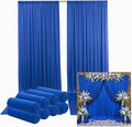 40ftx12ft Wrinkle Free Royal Blue Backdrop Curtain, 8 Panels 12FT Height Royal by LeegleriTableSkirt