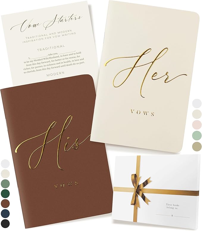 ARTESORI Wedding Vow Books His & Hers by Artesori