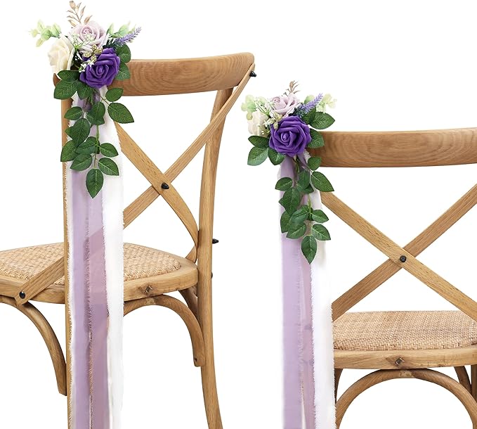 Wedding Aisle Decorations for Wedding Ceremony Set of 10 Pew Flowers for Church by DreamBuilt