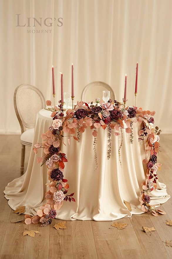 Ling's moment 9FT Eucalyptus and Willow Leaf Garland - Image 2