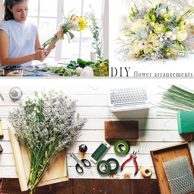 Floral Arrangement Kit, 17 Pieces Flower Tools Include Floral Wire Cutter - Image 2