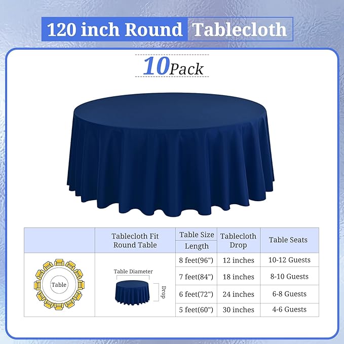 10 Pack Round Tablecloths - Image 2