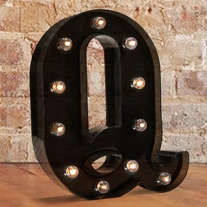 Decorative LED Illuminated Letter Marquee Sign by Pooqla
