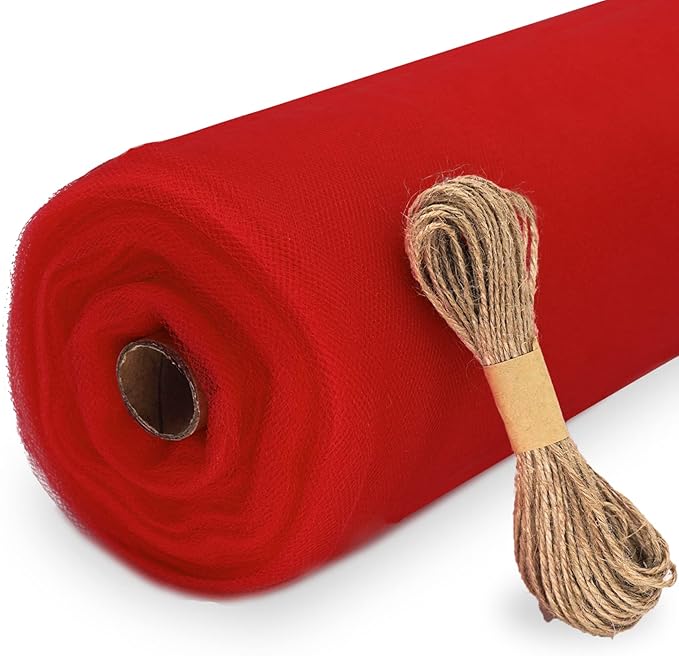 Red Tulle Fabric Roll by Luceinvita