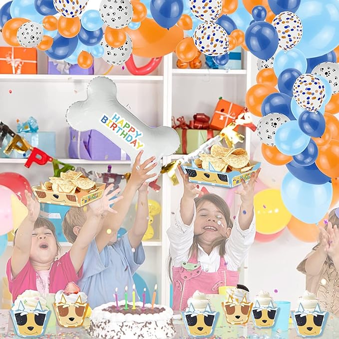 Cartoon Blue Dog Cupcake Wrappers 20pcs Dog Family Cupcake Liners Baking Cups - Image 5