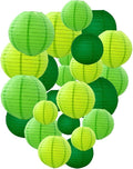 Green Paper Lanterns Decorative, Chinese/Japanese Hanging Round Paper Lanterns by Tim%26Lin