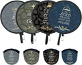 4Pcs Chirstian Round Foldable Hand Fan Japanese Foldable Fan Style Handheld by JYSILIYH