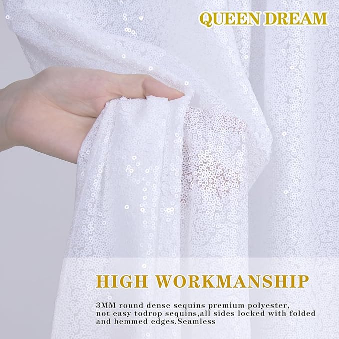 White Backdrop Curtain for Wedding Parties - Image 2