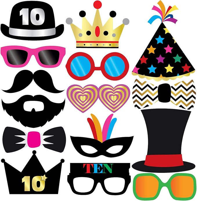 10th Birthday Photo Booth Party Props - Image 4