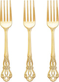 150PCS Gold Plastic Forks by Joyido