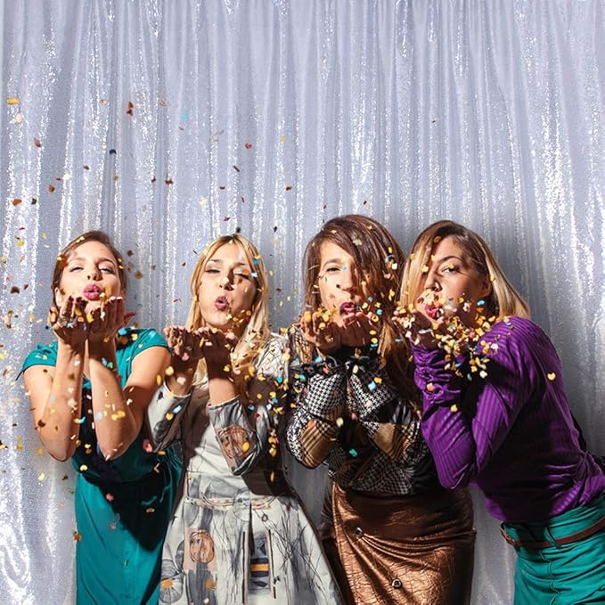 SquarePie Sequin Backdrop Curtain Not See Through Thick Glitter Background - Image 9