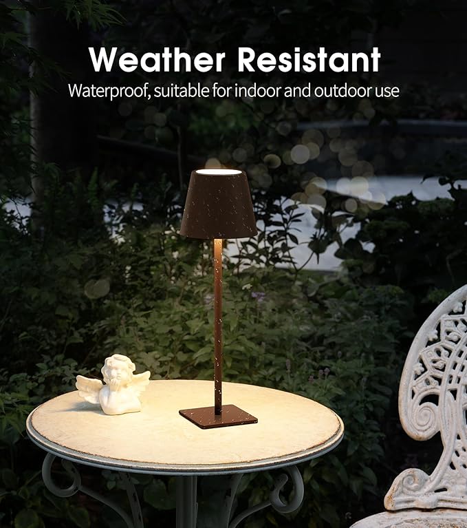 UME 3 Pack Cordless Table Lamp, Battery Operated Lamp - Image 4