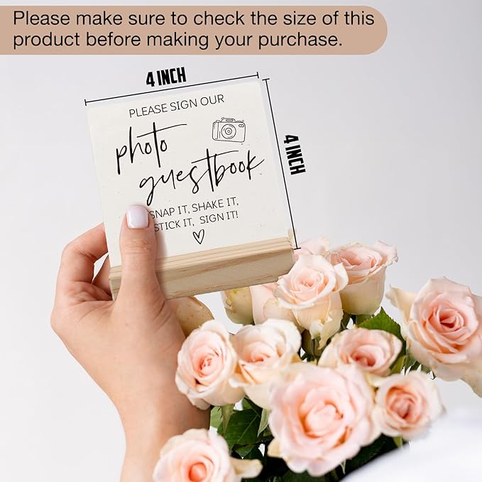 Photo Guest Book Sign, Wedding Guest Book Desk Decor, Guest Book Wedding - Image 2