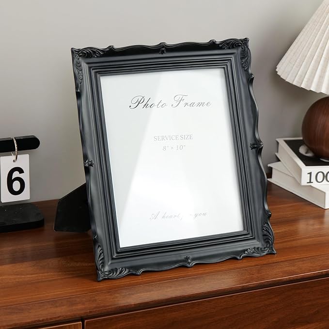 Cuspin 8x10 Picture Frame Black, Vintage Handmade Resin Frame - Image 7