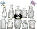 Glass Bud Vase Set of 10 Pcs Small Minimalist Vases by Tahnach